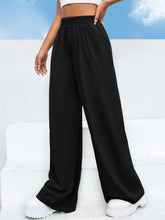 EZwear Summer Outfit High Waist Solid Wide Leg Pants